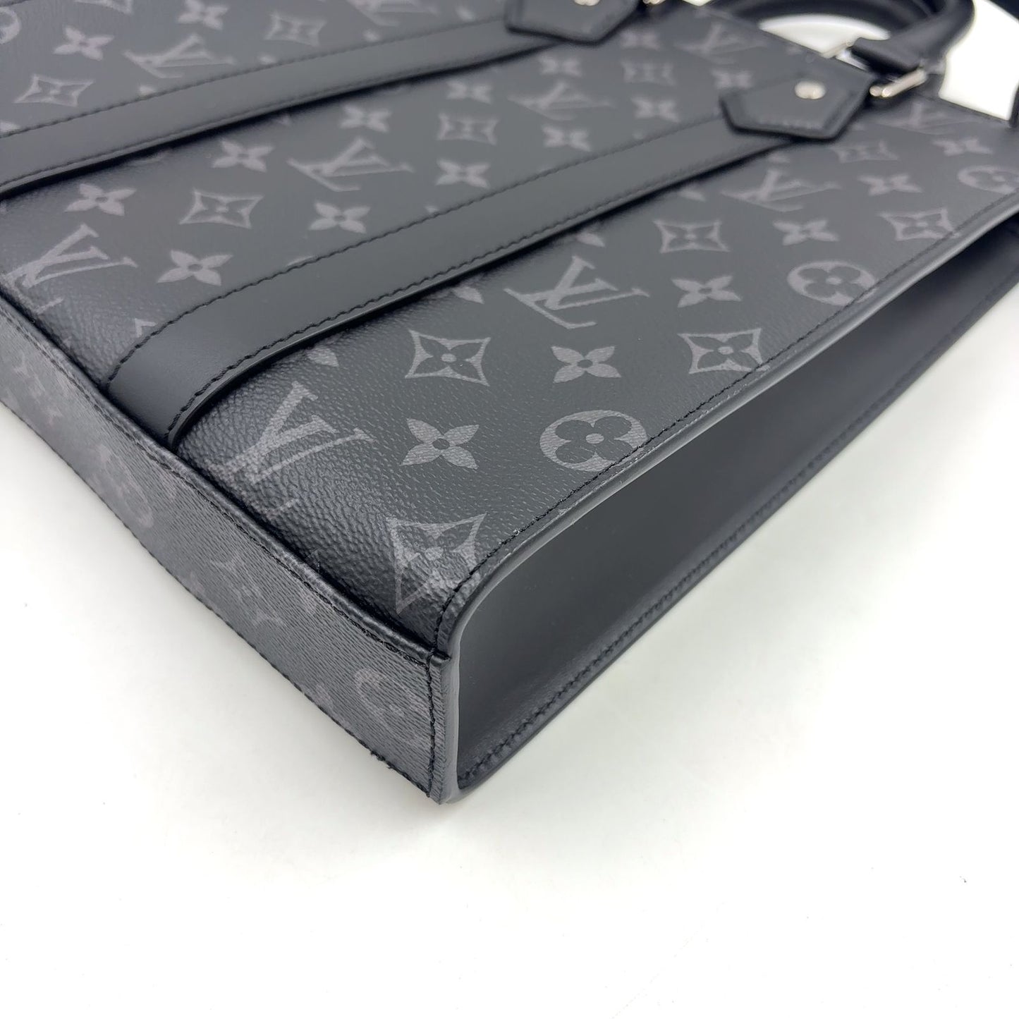 Louis Vuitton Sac Plat Cross 2-Way Shoulder Leather Black Handbag Silver — view 9