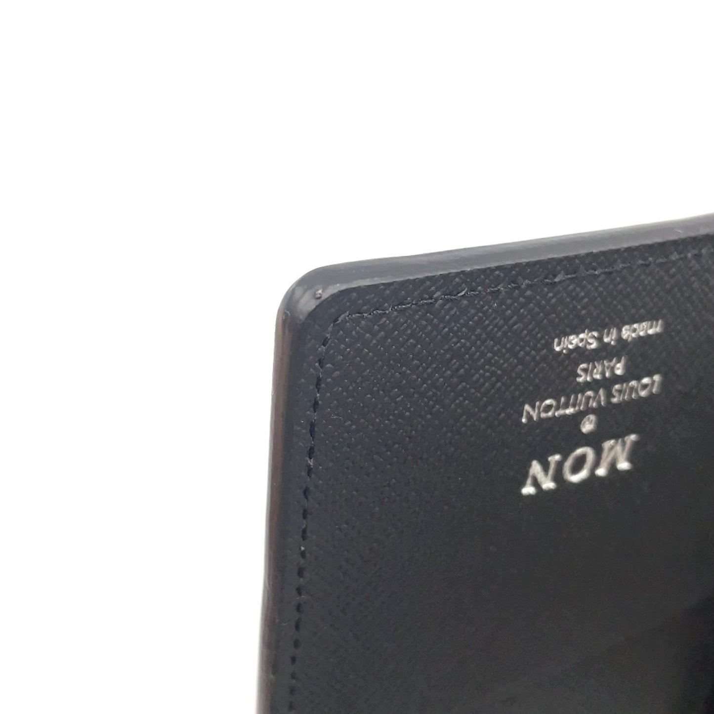 Louis Vuitton Portefeuille Brazza Epi Initial Leather Black Bifold Wallet Silver — view 9