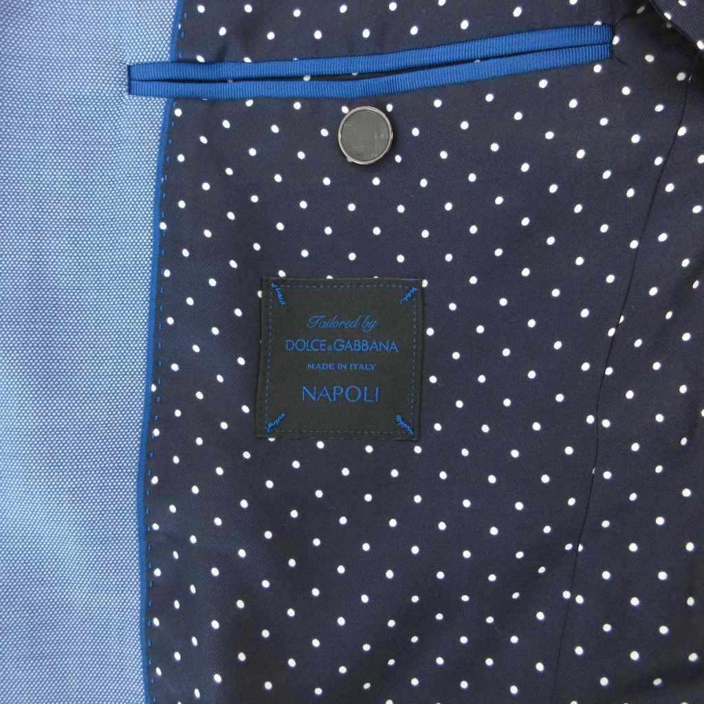 Dolce & Gabbana Napoli Tailored Jacket Blazer Single Wool 44 Blue — view 6