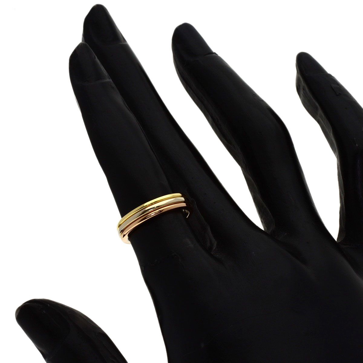 Cartier Trinity 47 Ring 18k Yellow Gold 18k White Pink — view 6