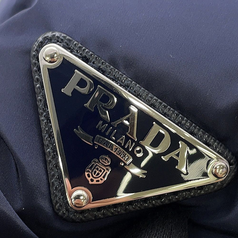 Prada Hat Triangle Logo Re-Nylon Padded L Bucket — view 9