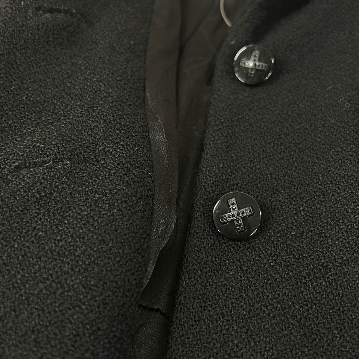 Chanel Coat 38 M Black Long Sleeve Spring Autumn Wool — view 9