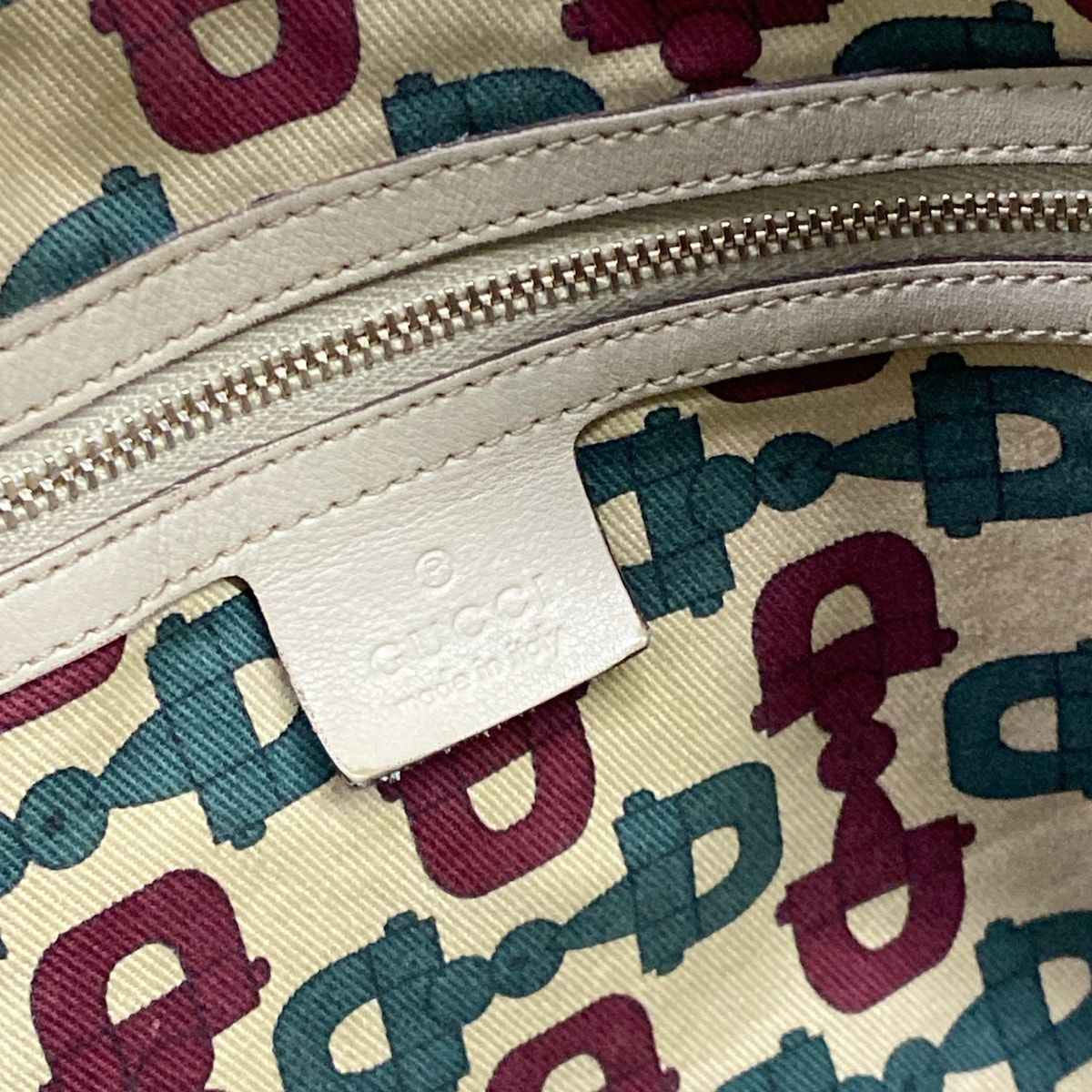 Gucci Handbag Bamboo Guccissima Line Beige Leather — view 9