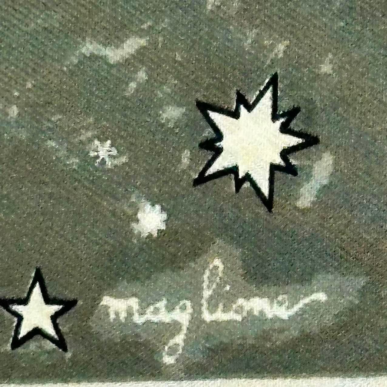 Hermes Scarf Silk L'annee Des Etoiles Year of the Stars Dark Green — view 8