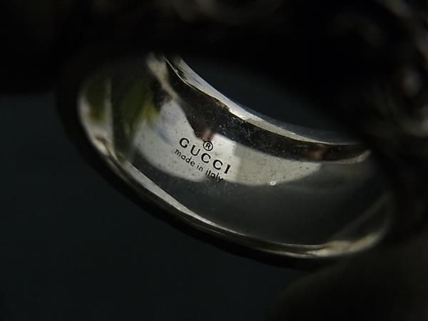 Gucci Cat Head Arabesque Garden Interlocking Ring — view 4