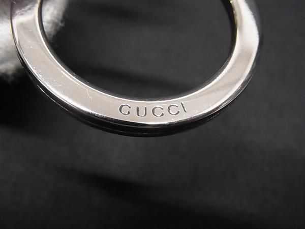 Gucci Leather Feather Motif Key Holder Bag Charm Purple Silver — view 3