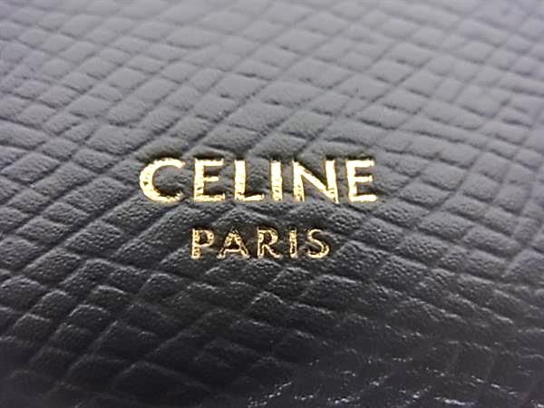 Celine Large Strap Wallet Leather Bifold Coin Purse Gray — view 6
