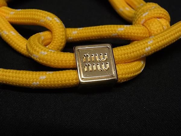 Miu Miu Miu Cord Bracelet Yellow — view 3
