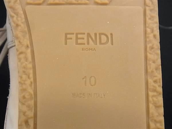Fendi O-rock Suede Tassel Loafers 10 Shoes Beige — view 5