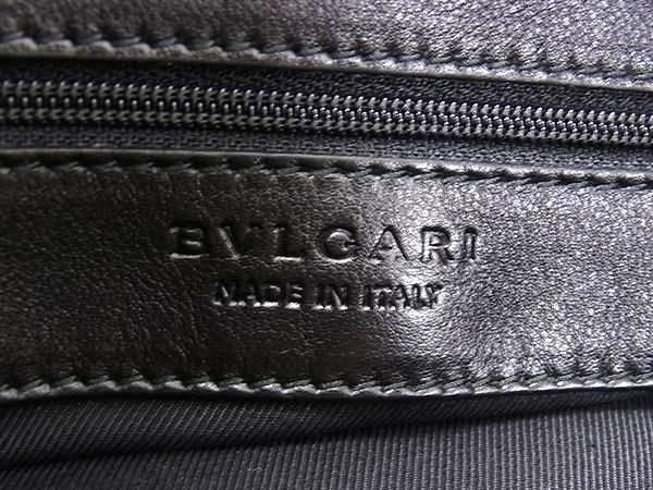Bvlgari Chandra Leather 2-Way Crossbody Shoulder Handbag Black — view 6