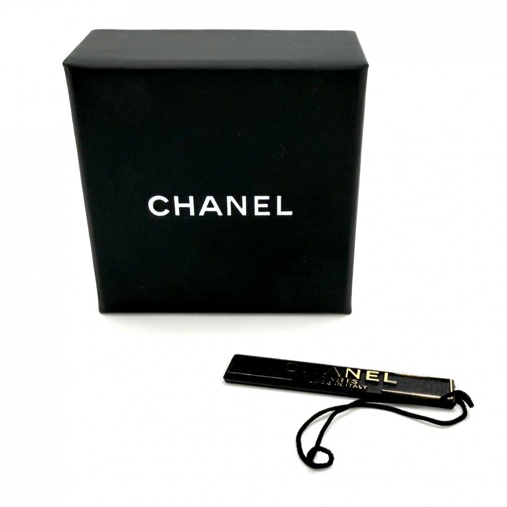 Chanel Earrings Ribbon CC Logo Swing Rhinestone Gold — view 9