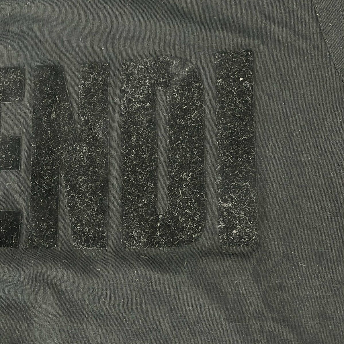 Fendi Short Sleeve Top XS Black Brown Dark Zucca Pattern — view 6