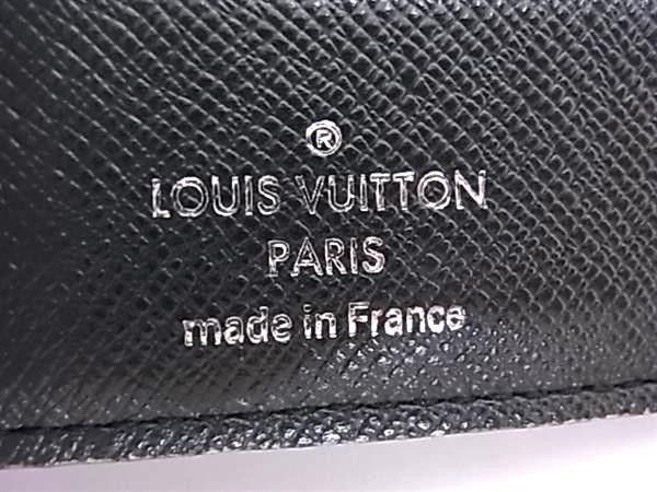Louis Vuitton Wallet Taiga Portefeuille Long Black Leather Bifold Billfold — view 5