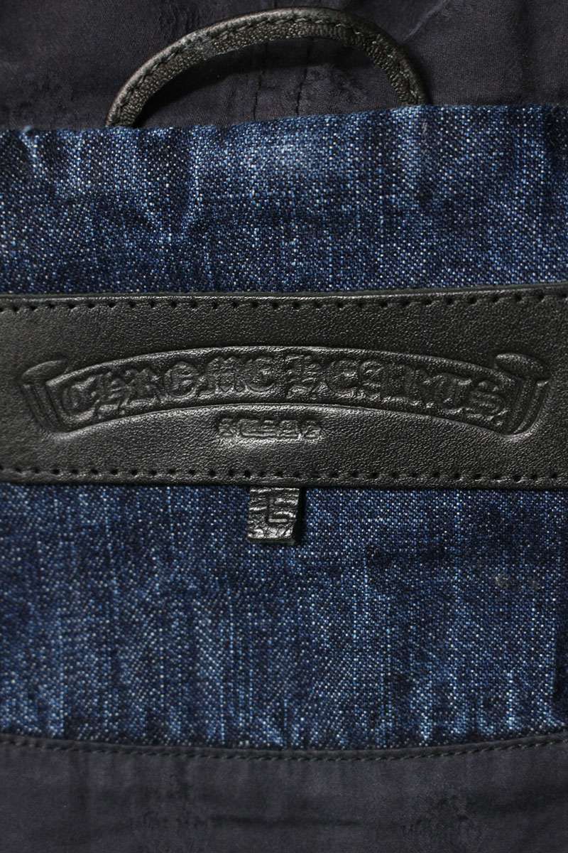 Chrome Hearts Ruckus Half Zip Denim Anorak Jacket — view 5