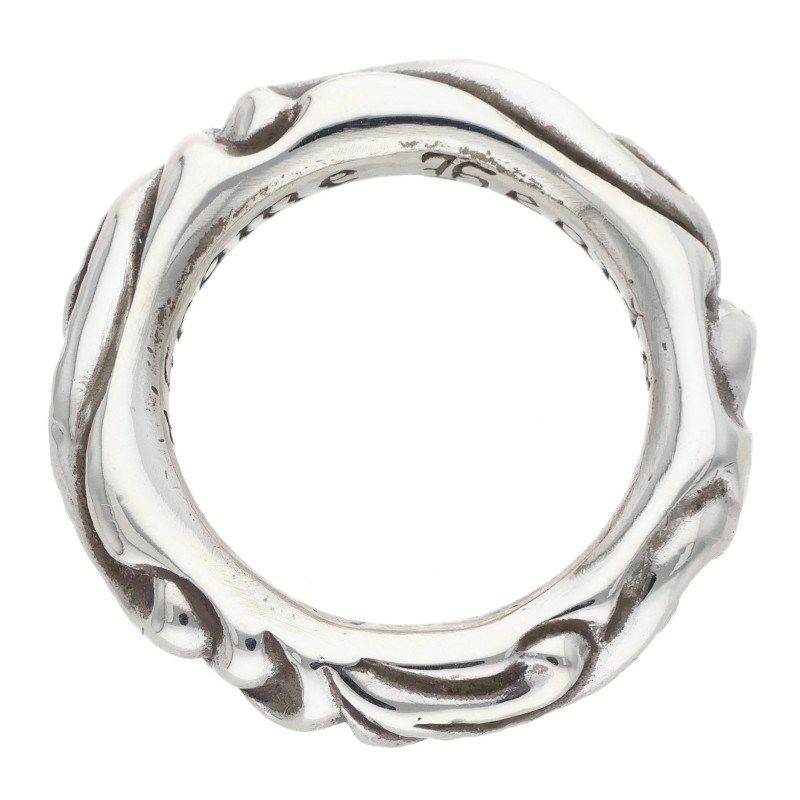 Chrome Hearts Scrl Band Scroll Silver Ring — view 5