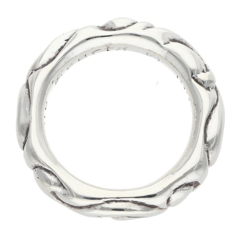 Chrome Hearts Scrl Band Scroll Silver Ring — view 5