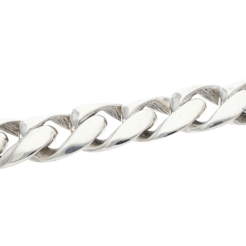 Chrome Hearts ID Flrl Crs Dia Floral ID Classic Link Silver Bracelet — view 5