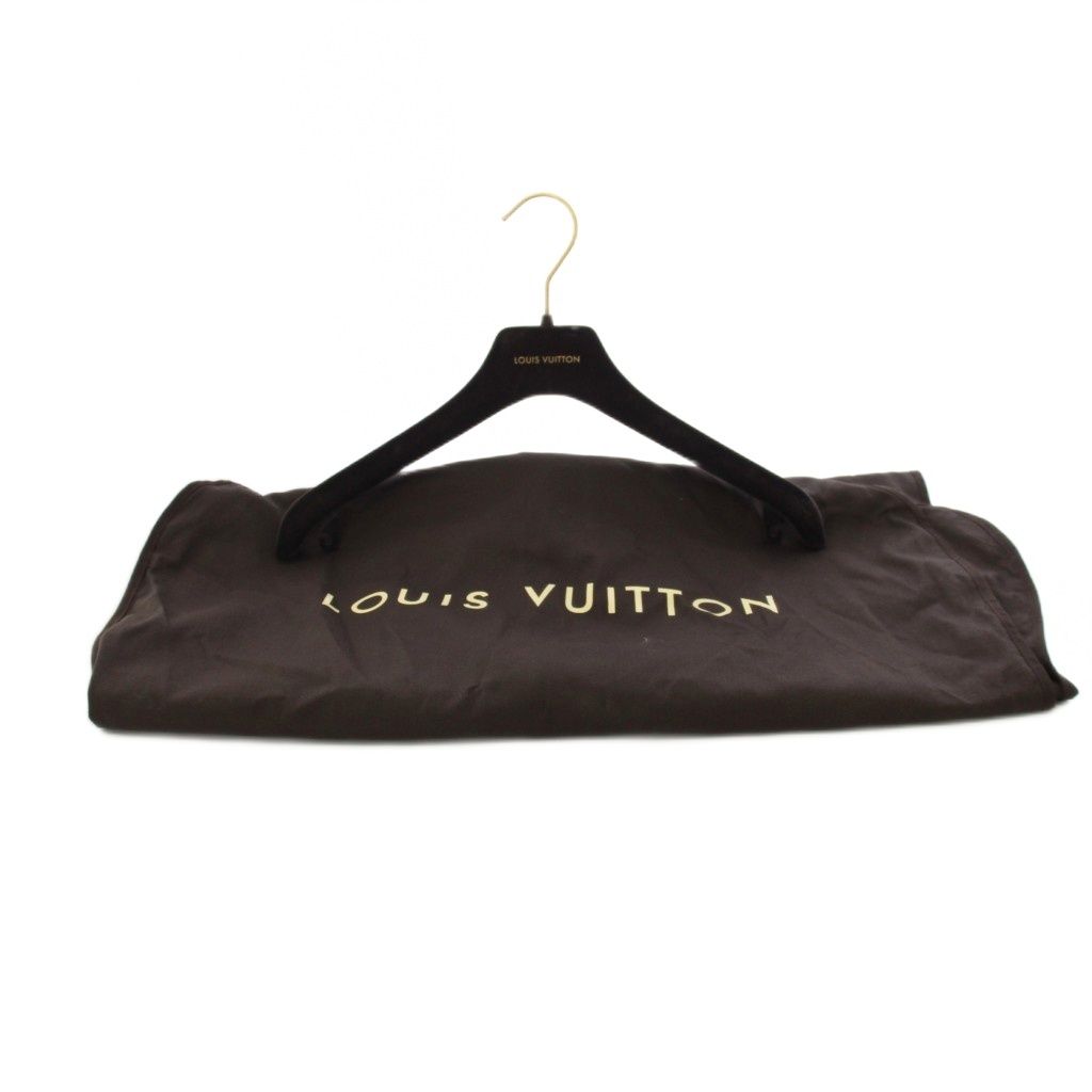 Louis Vuitton Monogram Metallic Trench Coat Long 38 Black