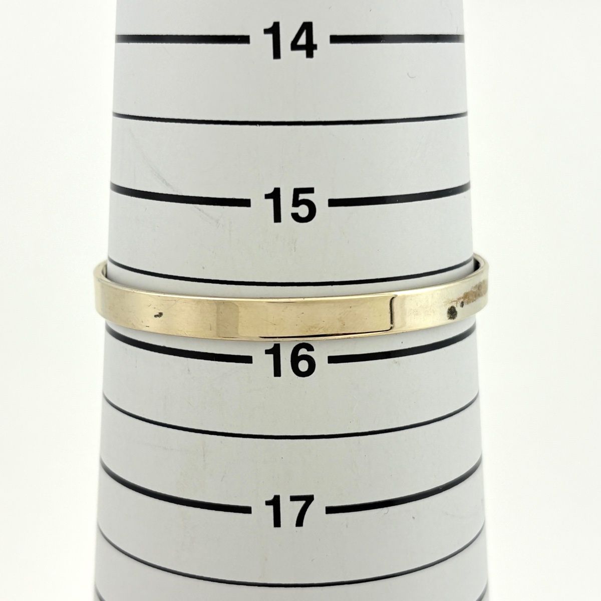 Chanel CC Logo Rhinestone Bangle Silver Plated Bracelet — view 8