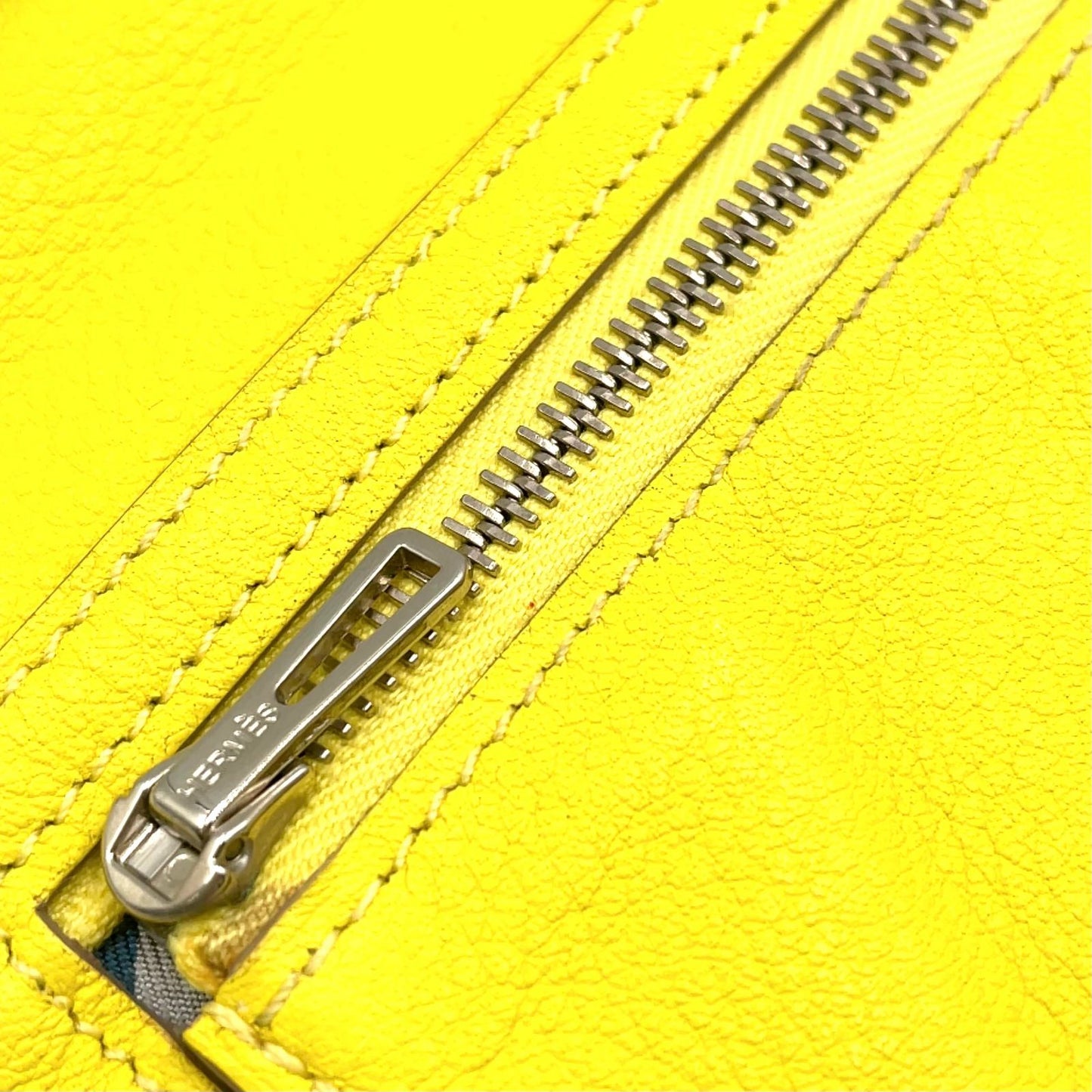 Hermes Citizen Twill Long Combine Silk Color Yellow Green Wallet Silver — view 9