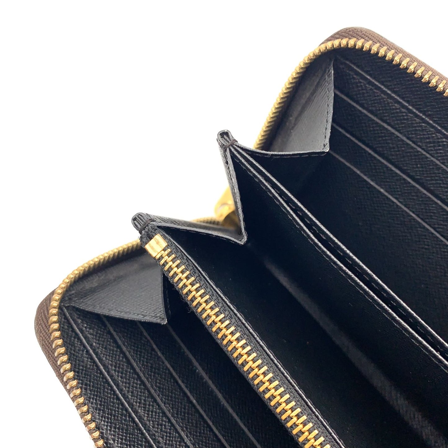 Louis Vuitton Zippy Wallet Monogram Giant Leather Dark Brown Light Round Gold — view 9