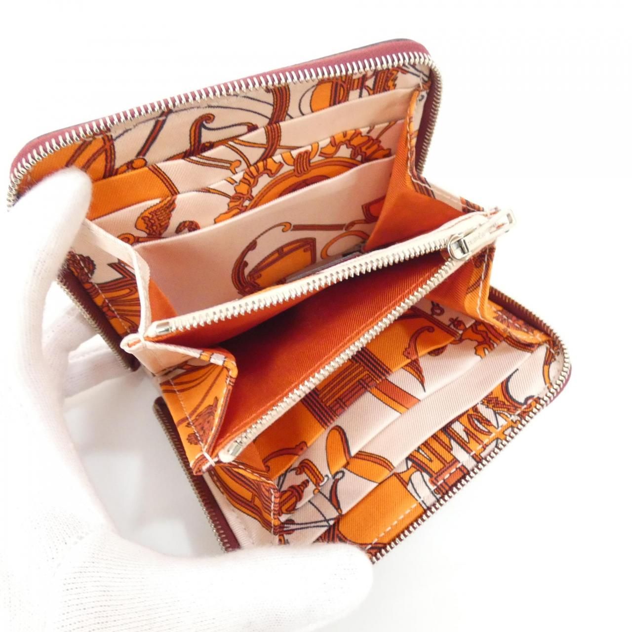 Hermes Ex Libris Silk in Compact Wallet — view 3