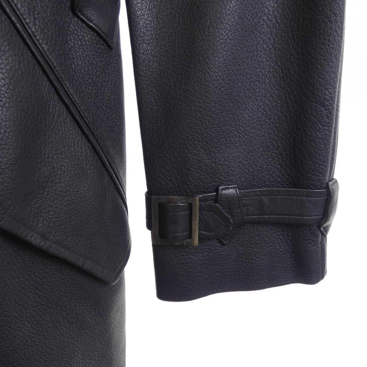Hermes Vintage Leather Coat — view 6