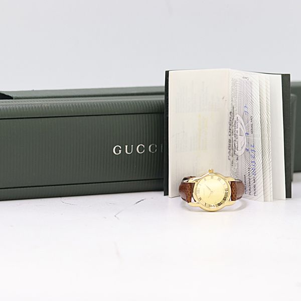 Gucci Quartz Gold Dial Watch — view 5