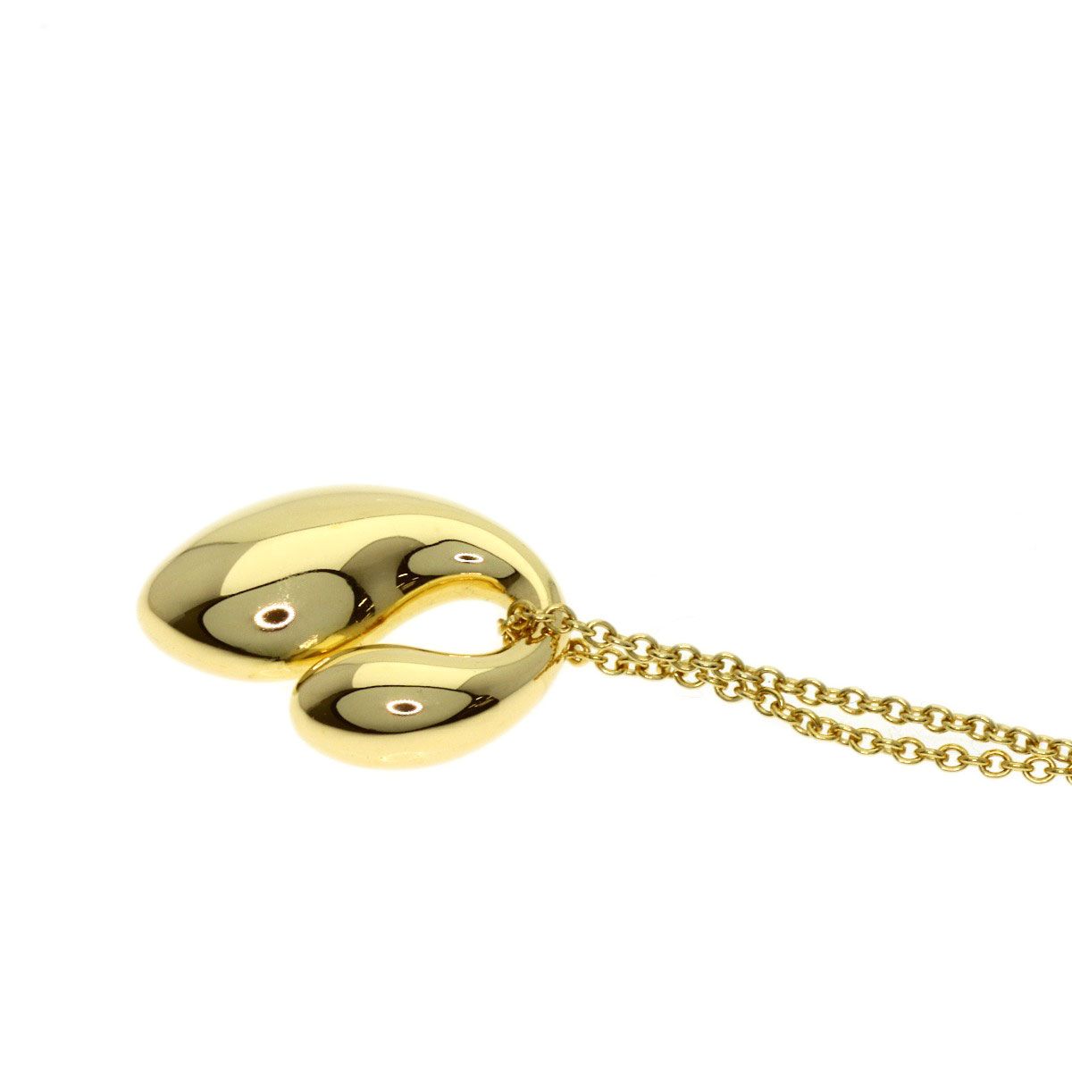 Tiffany & Co Double Teardrop Necklace 18k Yellow Gold — view 5