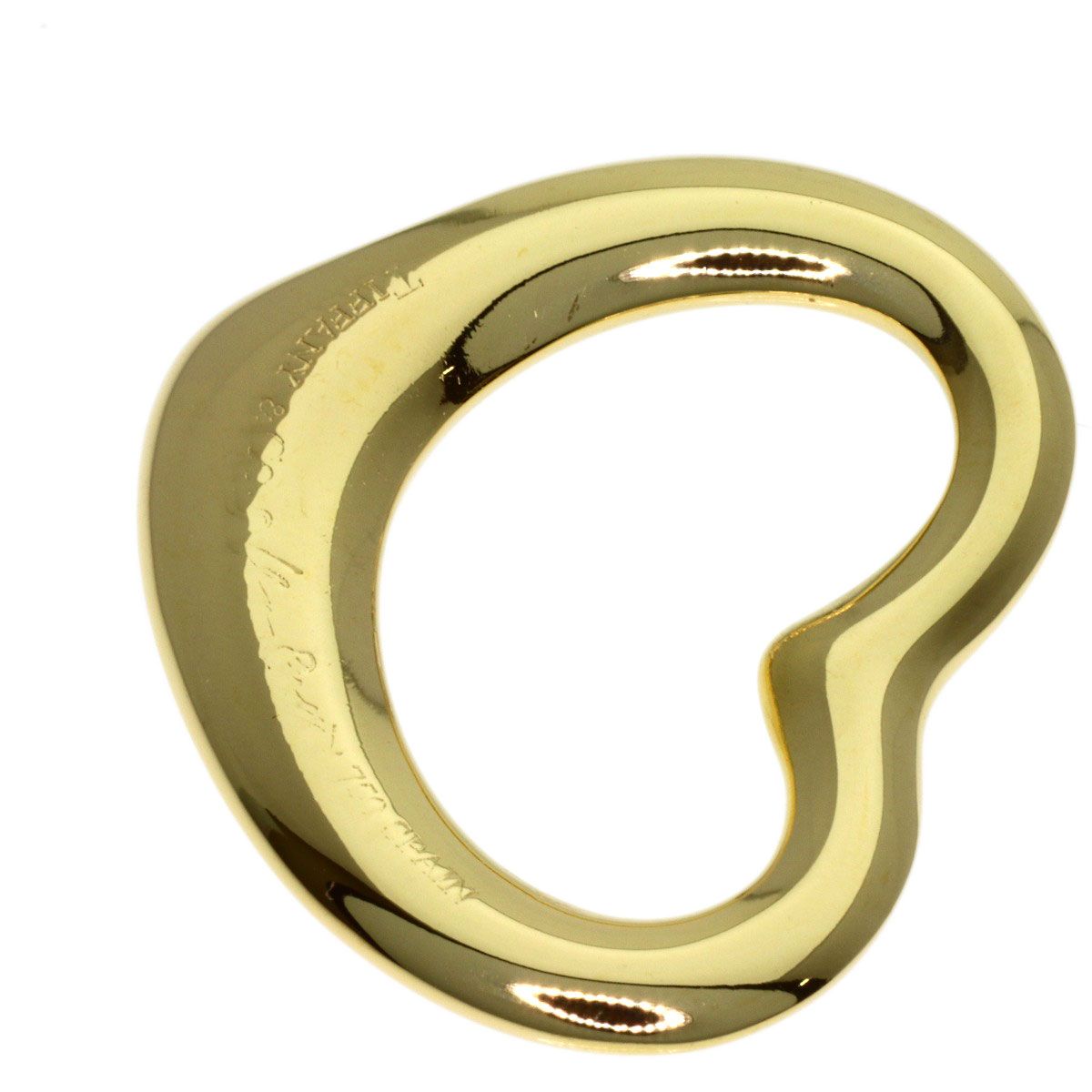 Tiffany & Co Open Heart Pendant 18k Yellow Gold — view 5