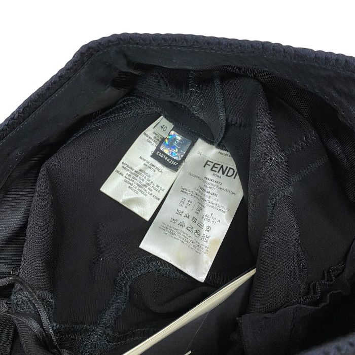 Fendi Leggings Pants Panel Cut Replacement Stretch Rayon Nylon Black All Year — view 9
