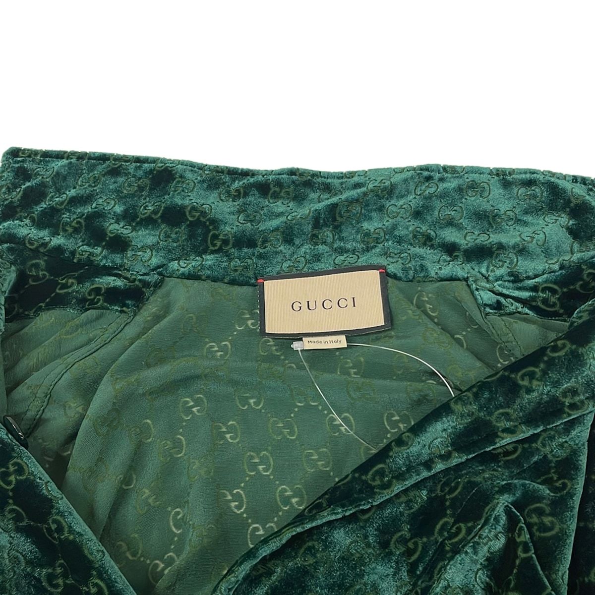 Gucci Long Sleeve Shirt Xxs XS GG de Ville Khaki Cardade — view 9