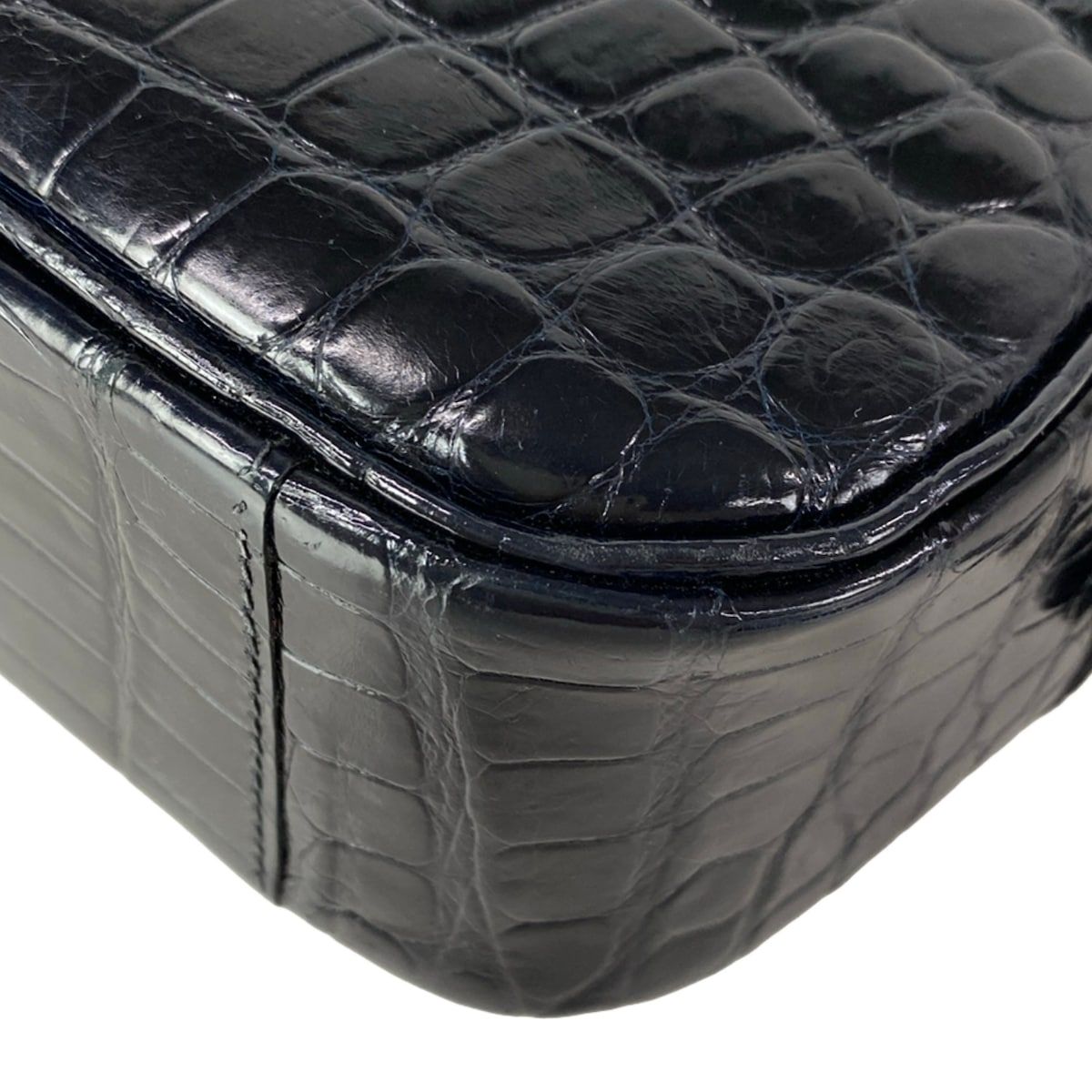 Hermes Handbag Plume 28 Dark Navy Gold — view 9