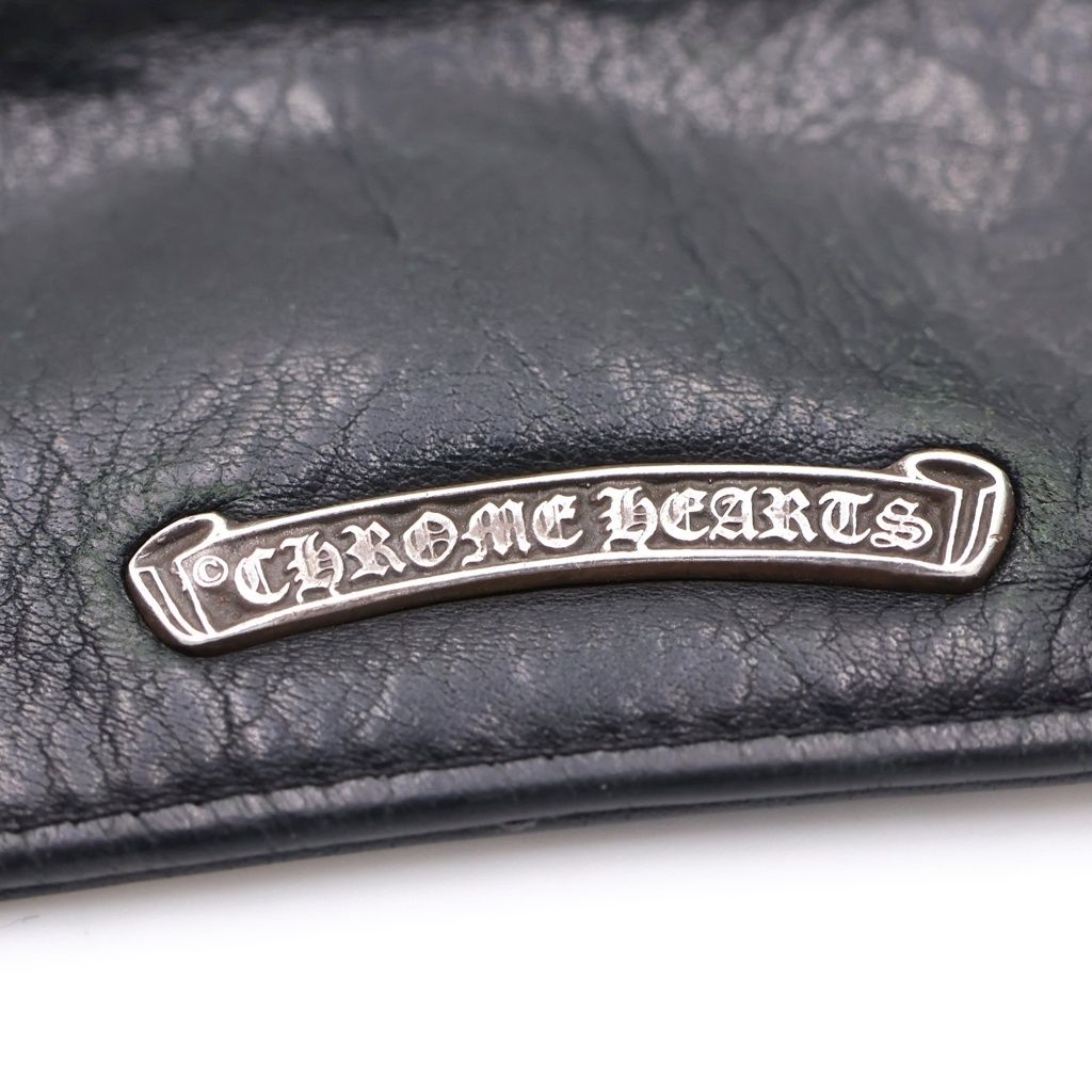 Chrome Hearts Zpr Chng 3 4 Change Purse Zipper Coin Case Black Silver — view 6