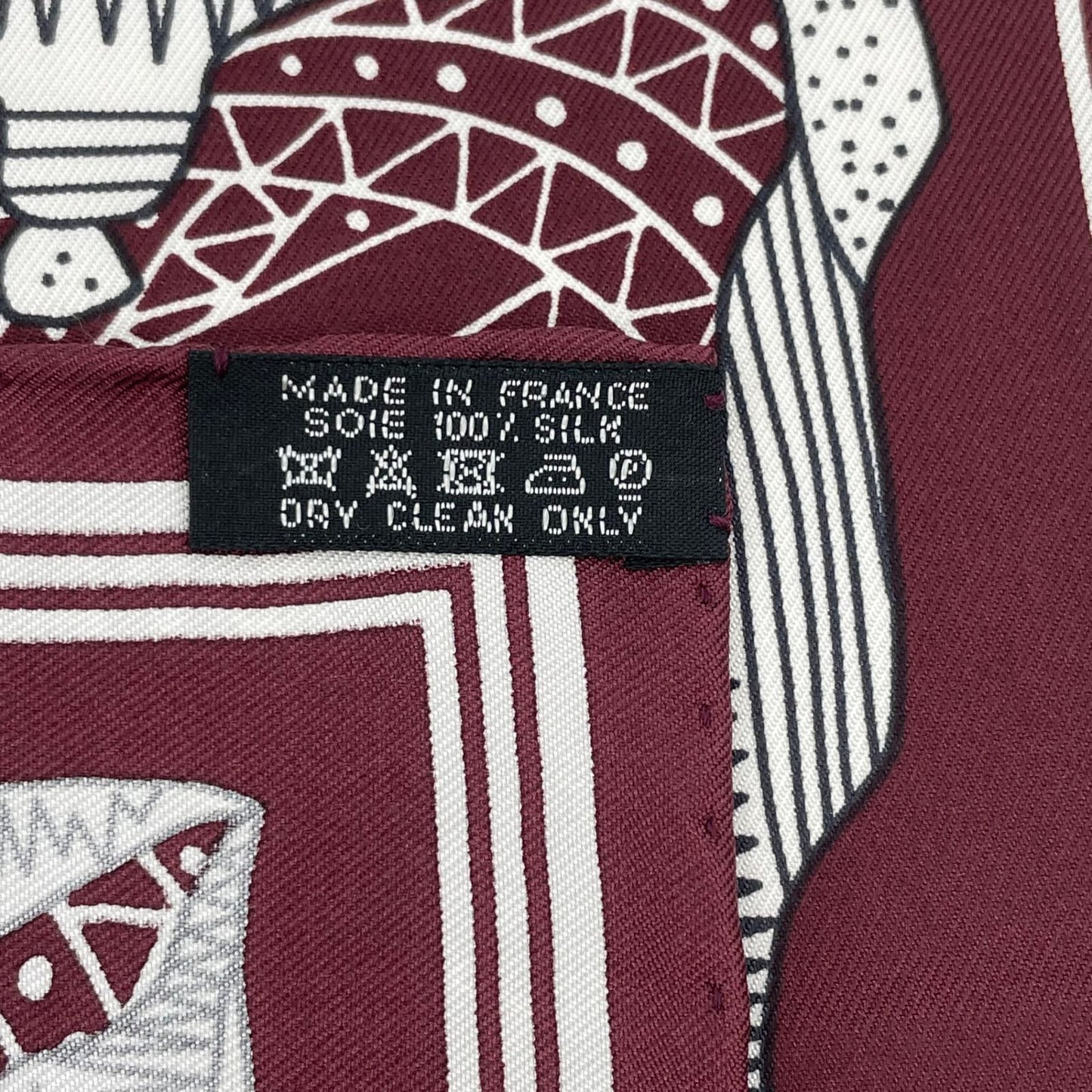 Hermes Scarf les Canyons Etoiles From the to the Stars Silk Bordeaux — view 6