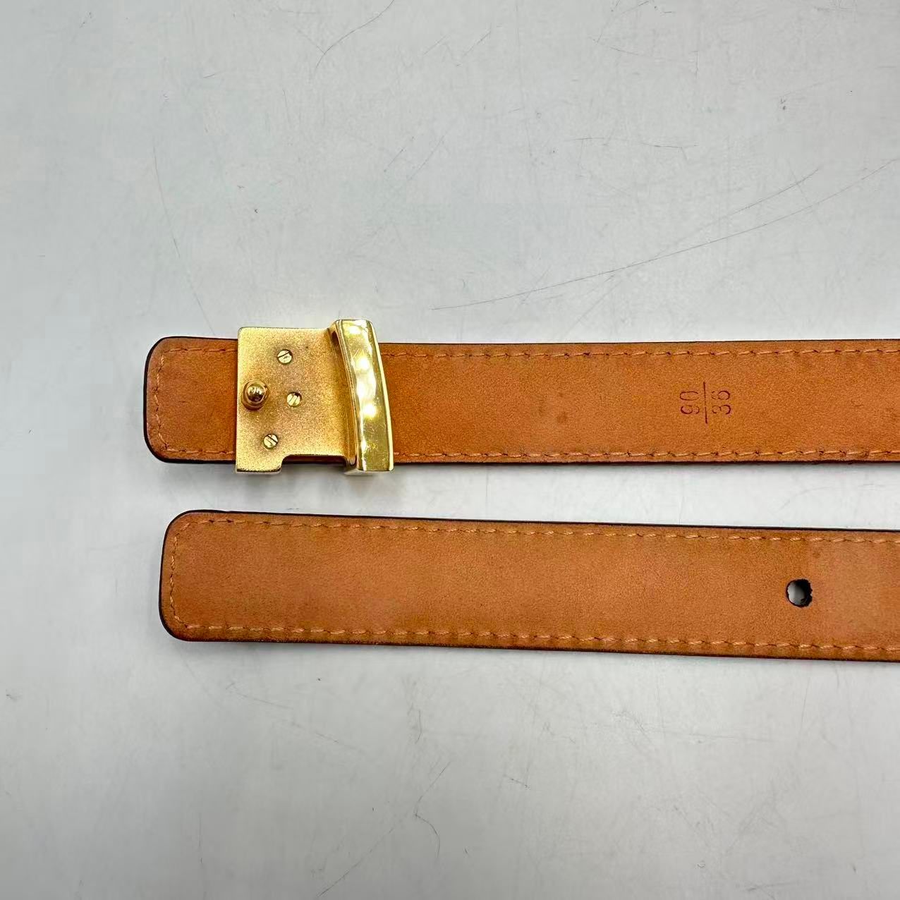 Louis Vuitton Belt Monogram Leather Brown — view 3