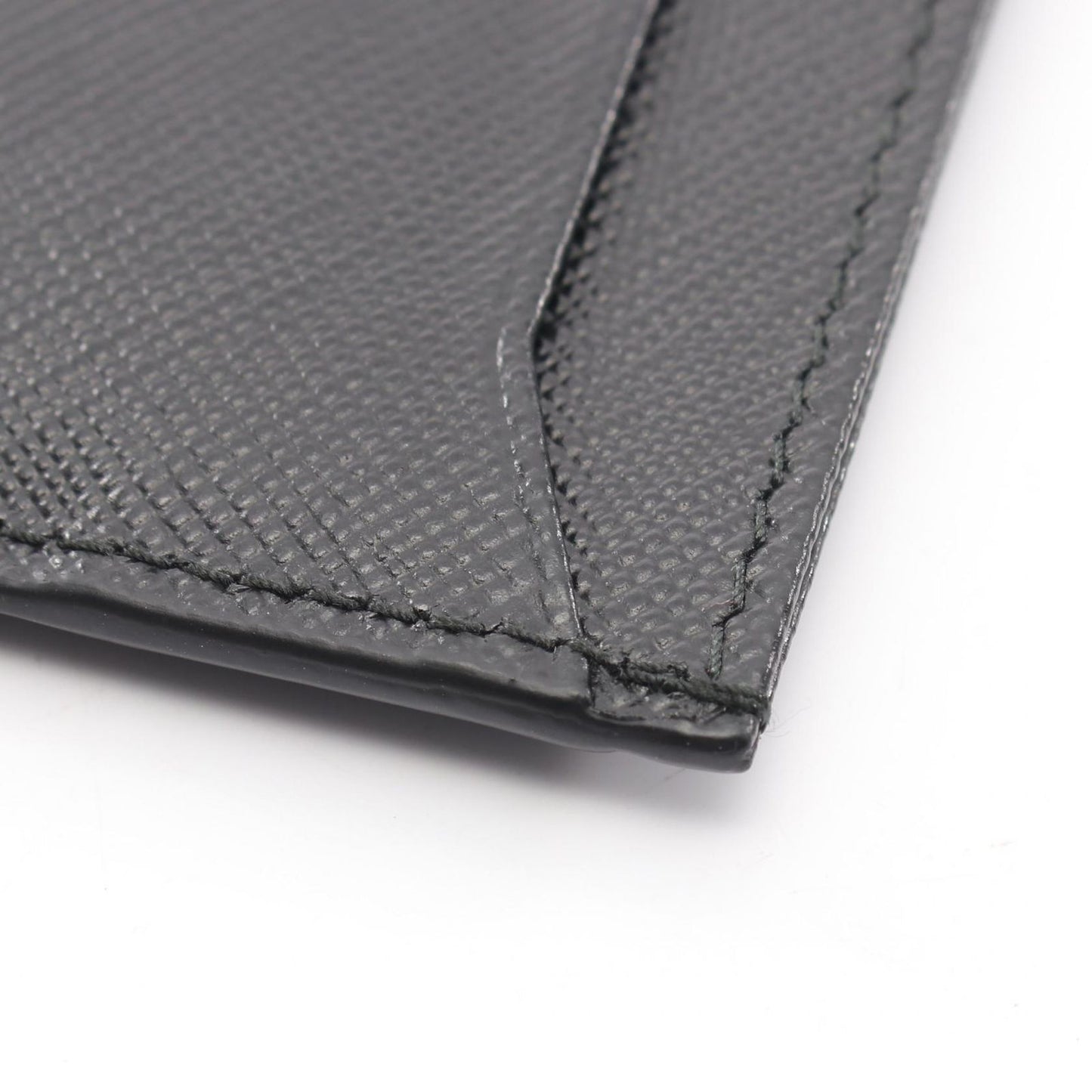 Prada Card Case Saffiano Metal Black Leather — view 5