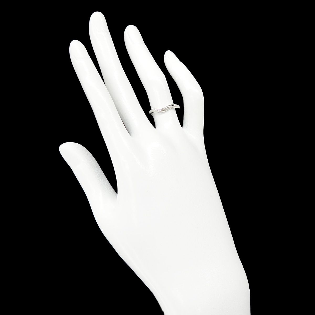 Tiffany & Co Curved Band Ring Pt Platinum — view 6