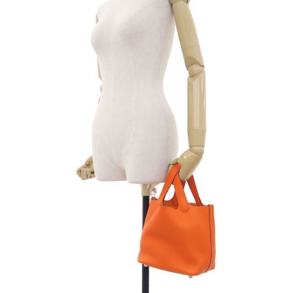 Hermes Picotin Lock Handbag Orange — view 9