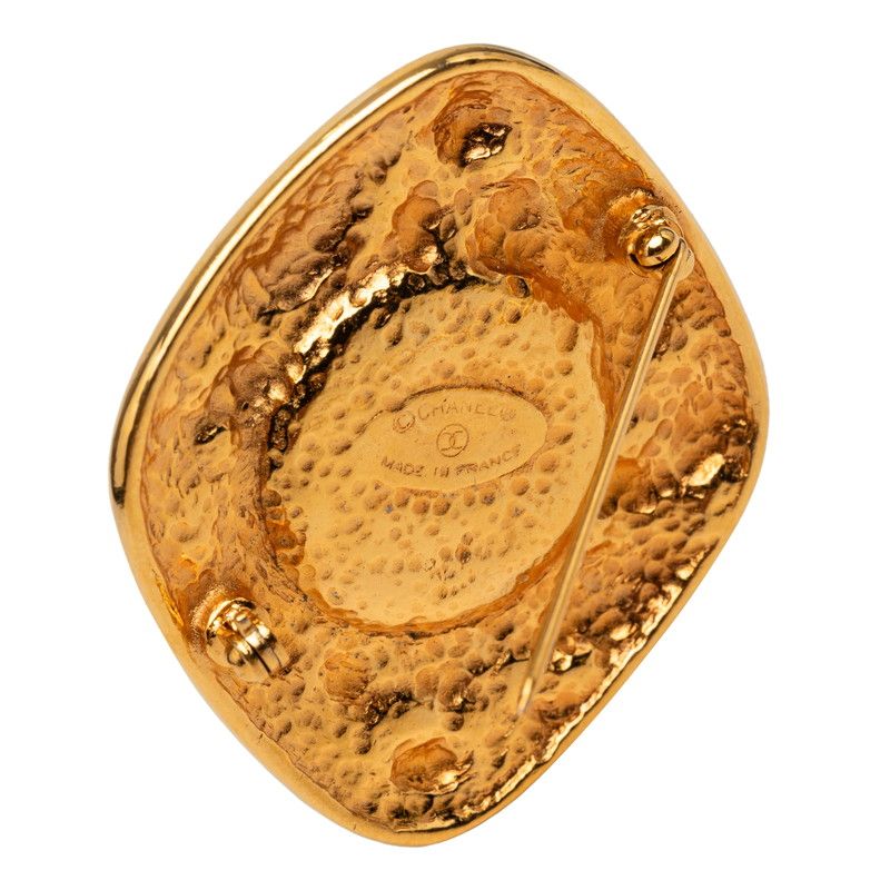 Chanel Brooch Gold Faux Pearl Plated — view 3