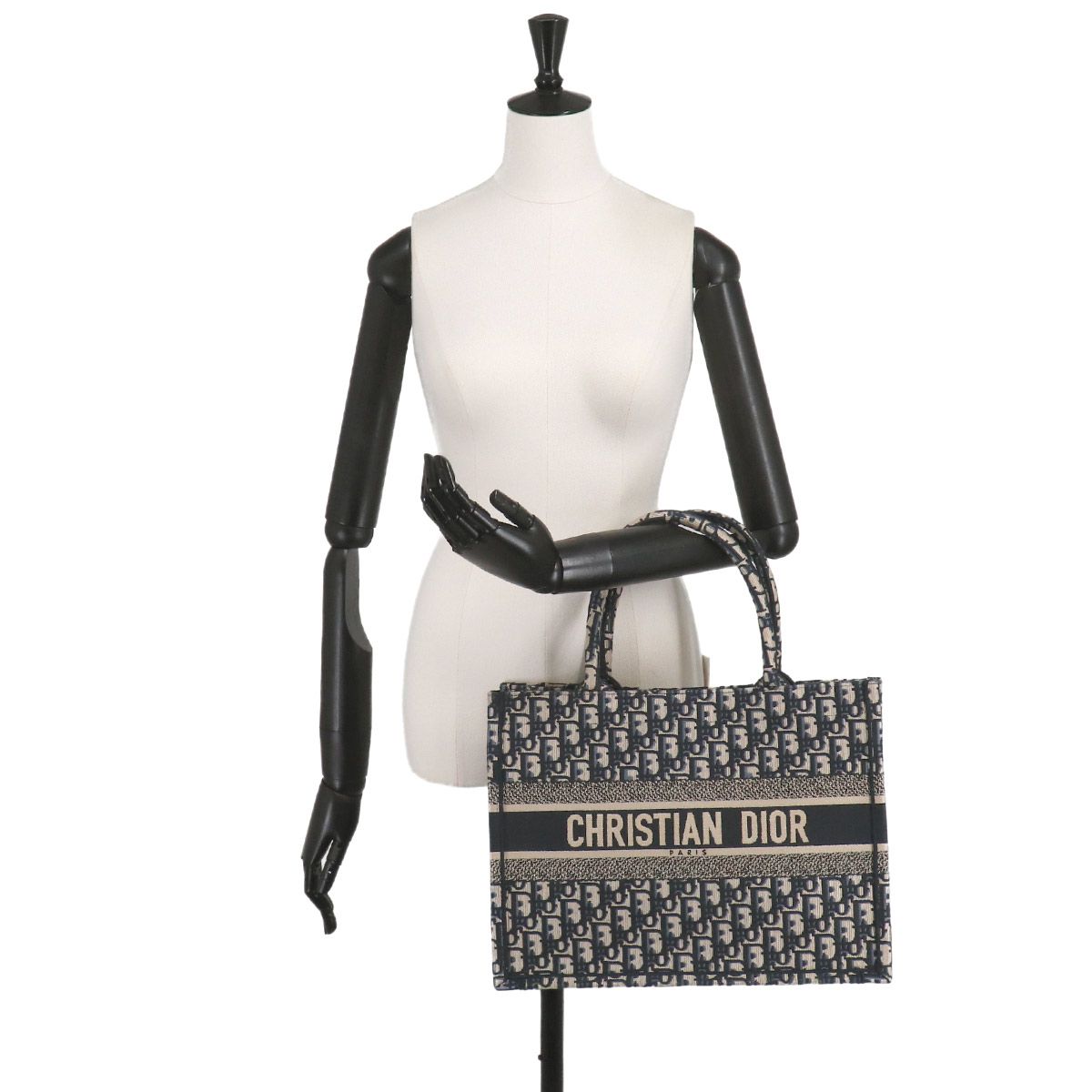 Dior Oblique Book Tote Canvas Navy — view 9