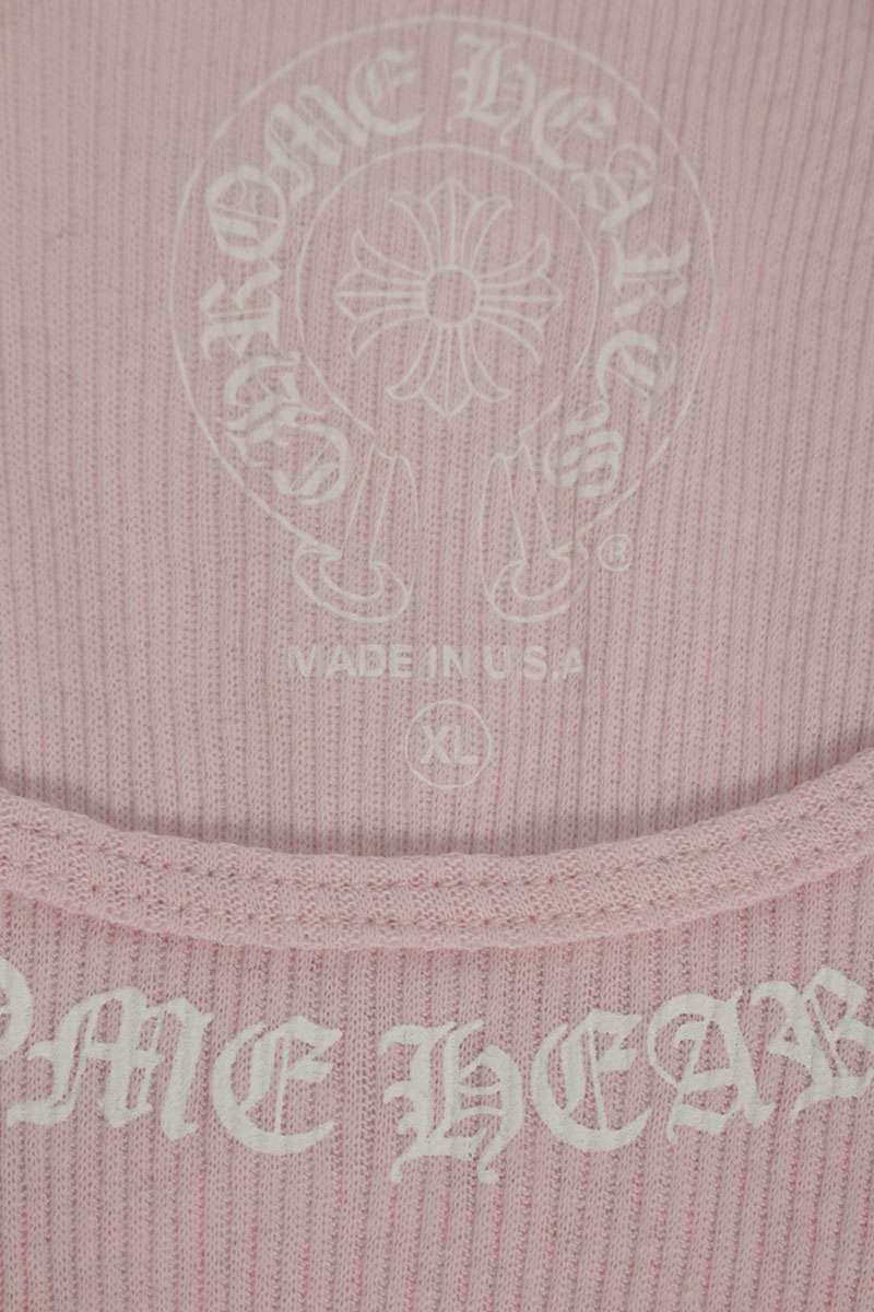 Chrome Hearts Rib Tank Neck Logo Print Top XL — view 3