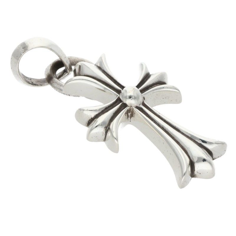 Chrome Hearts CH Crs Sml Bale Small CH Cross Silver Pendant — view 5