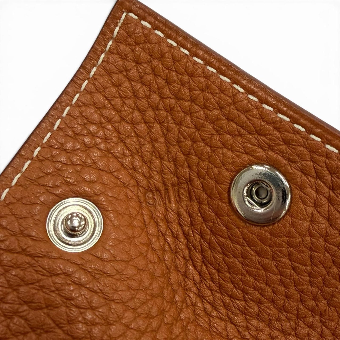 Hermes Vido Posh Tray Taurillon Clemence Leather Silver Logo Case Brown — view 7