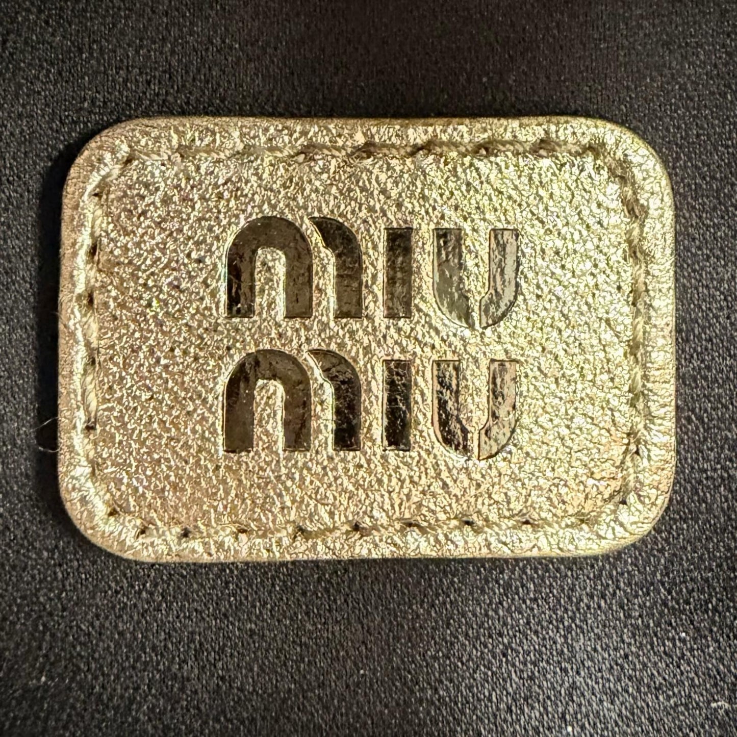 Miu Miu Trick Matelasse Keyring Leather Logo Charm Gold Key Holder — view 9