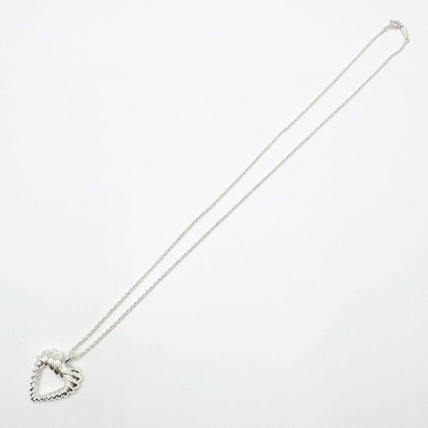 Tiffany & Co Twist Heart Silver Necklace 46 cm — view 8