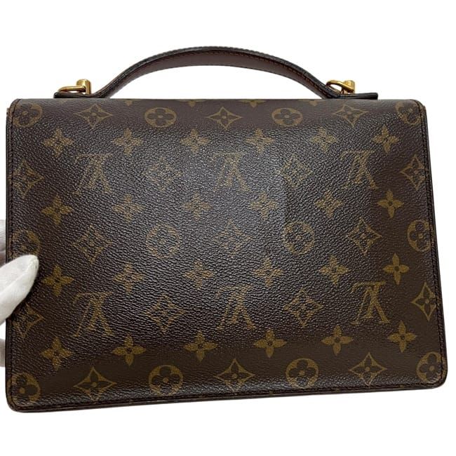 Louis Vuitton 2-Way Bag Monceau Brown Monogram Second Bag Canvas — view 8