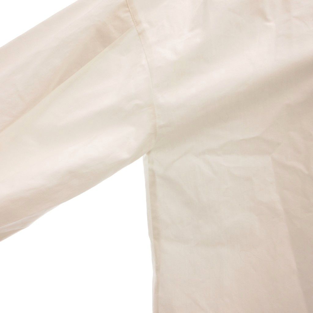 Fendi Shirt Blouse 36 White Double Collar Zucca Pattern FF Logo Rib MG — view 6