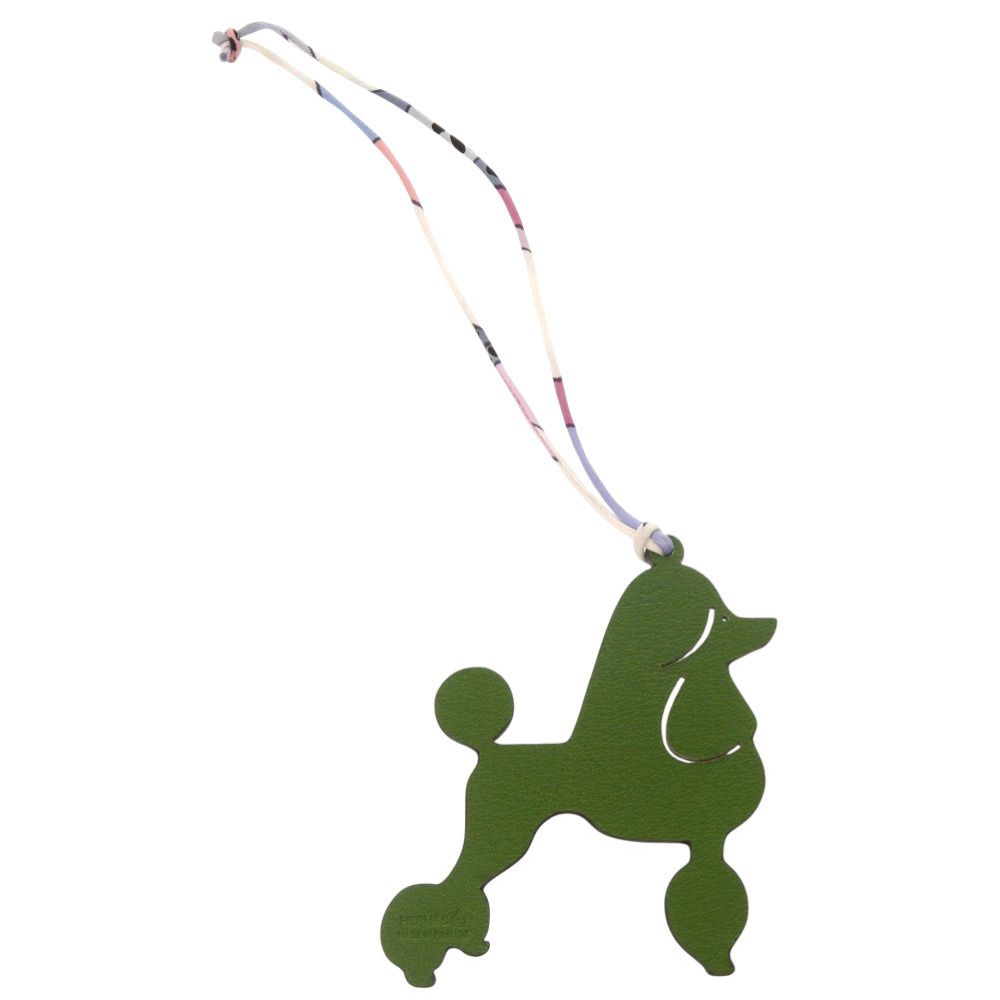 Hermes Petit Ash Toy Doll Leather Brown Green Bag Charm — view 3