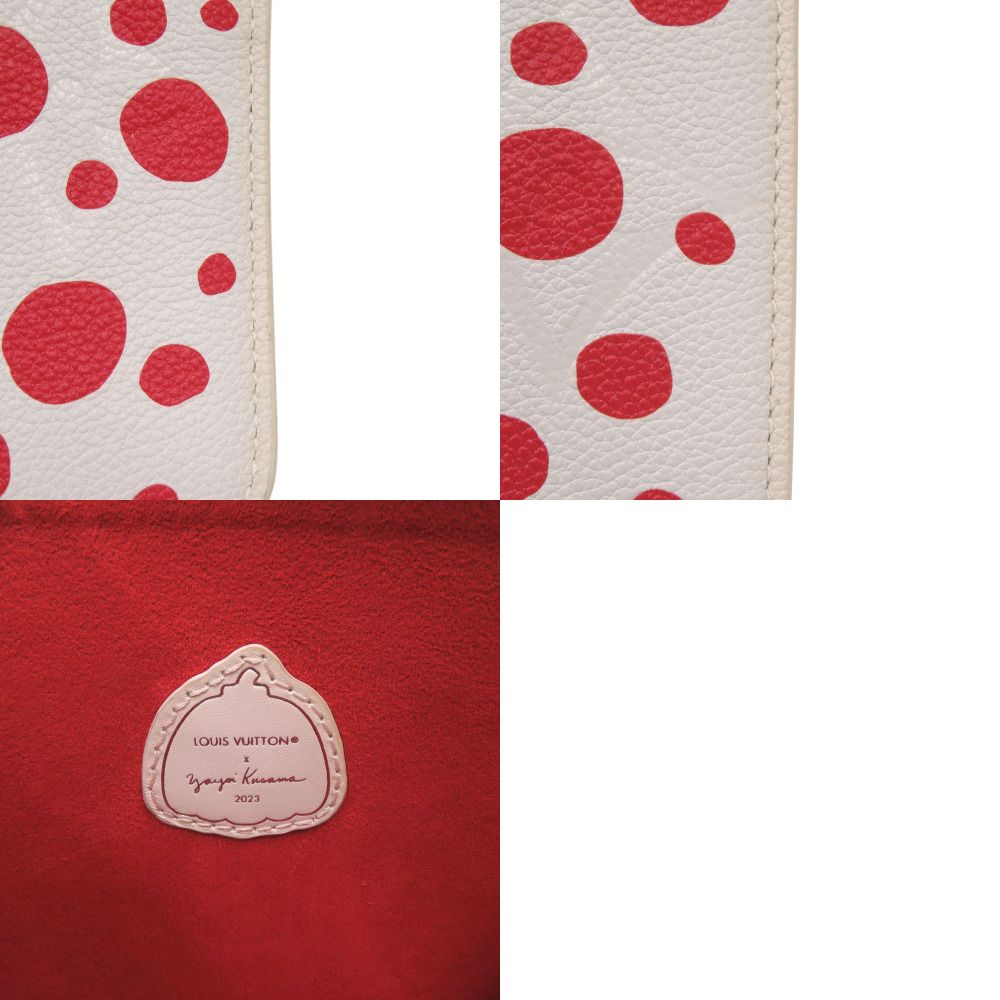 Louis Vuitton Neverfull Pouch Yayoi Kusama Dot Infinity Leather White — view 5